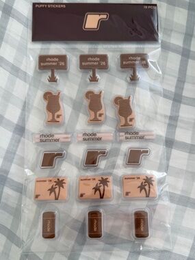 RHODE Puffy Stickers Pack - Beige & Brown Accents
